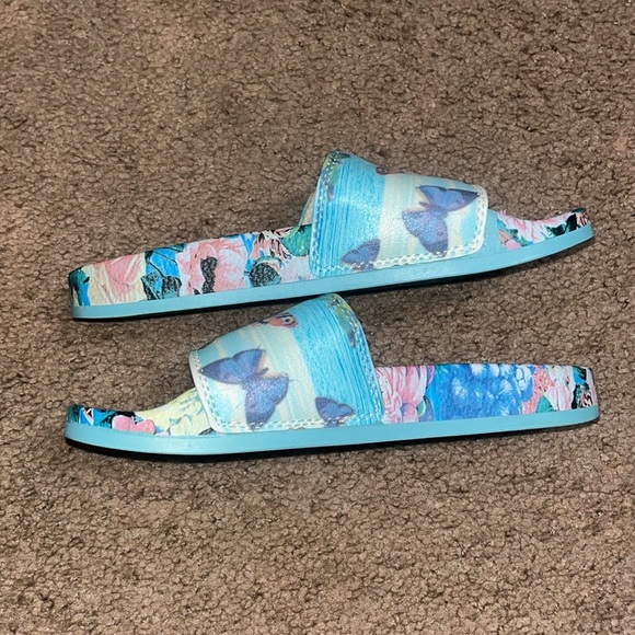 Johnny Was Costa Azul Butterfly Pool Slides Sandal 6 - Picture 6 of 9